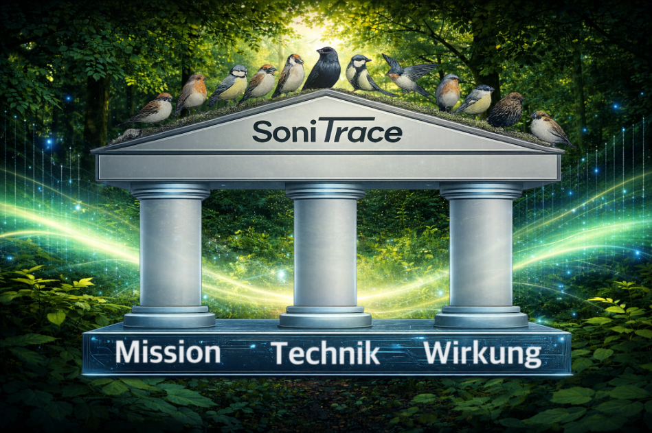 SoniTrace Säulen: Mission, Technik, Wirkung